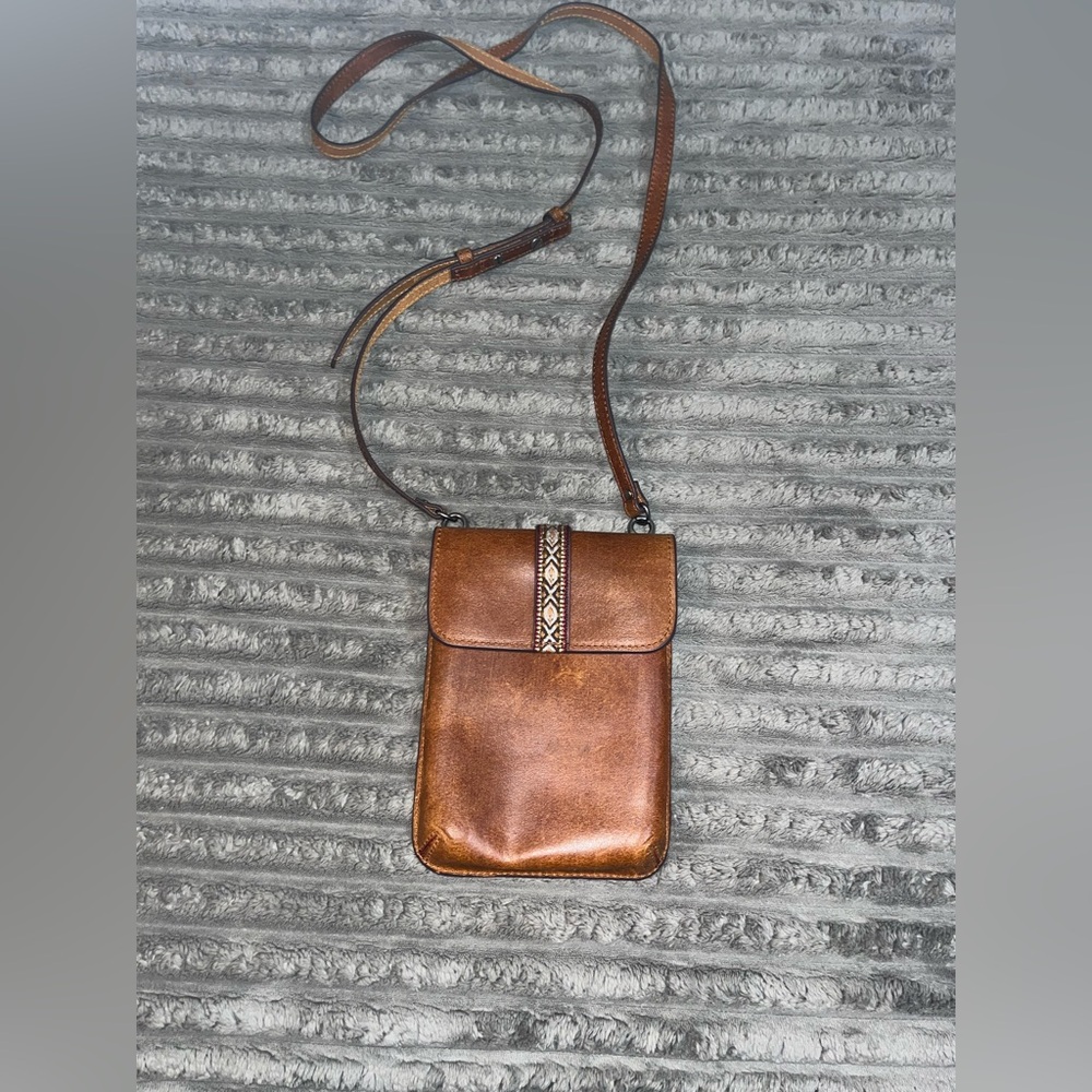 New cross body leather bag purse Unisex - Picture 7 of 8